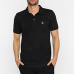 Richard Polo Shirt // Black + Orange (S)