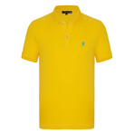 Samuel Polo Shirt // Yellow + Turquoise (2XL)