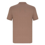 Bradley Polo Shirt // Light Brown + Yellow (2XL)