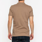 Bradley Polo Shirt // Light Brown + Yellow (S)