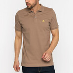 Bradley Polo Shirt // Light Brown + Yellow (S)