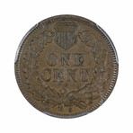 1908-S Indian Head Cent // PCGS Certified AU55 // Deluxe Collector's Pouch