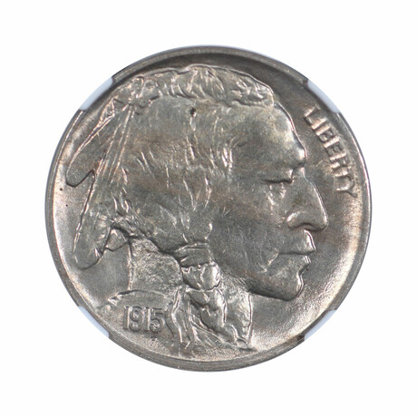 1915 Buffalo Nickel // NGC Certified MS63 // Deluxe Collector's Pouch