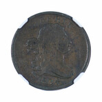 1804 Draped Bust Half Cent // NGC Certified G6 // Deluxe Collector's Pouch