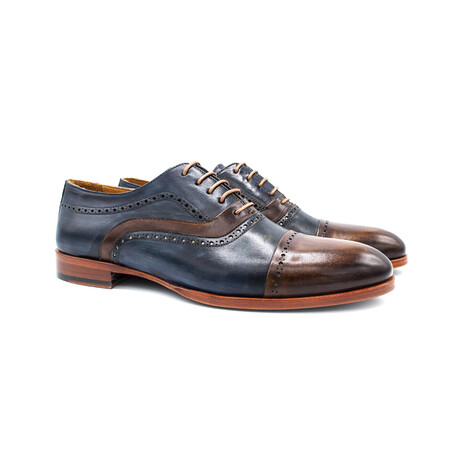 Eryx Dress Shoes // Brown + Navy (Euro: 39)