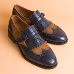 Malina Dress Shoes // Tobacco + Navy (Euro: 44)