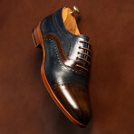 Eryx Dress Shoes // Brown + Navy (Euro: 40)