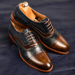 Eryx Dress Shoes // Brown + Navy (Euro: 40)