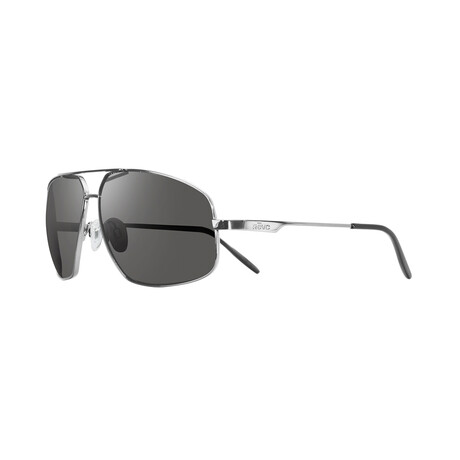 Men's Performance Canyon Polarized Teardrop Navigator Sunglasses // Chrome + Graphite // Store Display