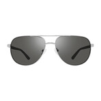 Unisex Lifestyle Conrad Polarized Aviator Sunglasses // Chrome + Graphite // Store Display