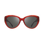 Women's Rose Polarized Cat Eye Sunglasses // Red + Graphite // Store Display