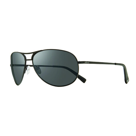 Men's Performance Prosper Full Rim Aviator-Style Sunglasses // Matte Black + Graphite // Store Display