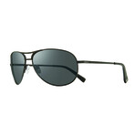 Men's Performance Prosper Full Rim Aviator-Style Sunglasses // Matte Black + Graphite // Store Display