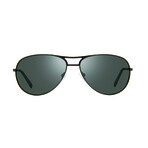 Men's Performance Prosper Full Rim Aviator-Style Sunglasses // Matte Black + Graphite // Store Display