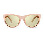 Women's Barclay Polarized Cat Eye Sunglasses // Blush + Champagne Mirror // Store Display