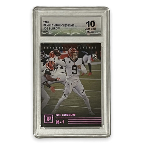 Joe Burrow // 2020 Panini Chronicles Pink // Rookie Card // DGA 10 Gem Mint
