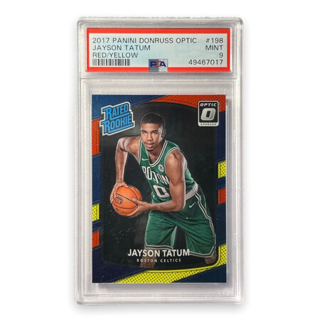Jayson Tatum // 2017 Panini Donruss Optic Red/Yellow // Rookie Card // PSA 9 Mint
