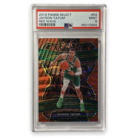 Jayson Tatum // 2019 Panini Select Red Wave // PSA 9 Mint