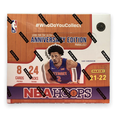 2021-22 Panini NBA Hoops Retail Box // Chasing Rookies (Mobley, Cunningham, Barnes Etc.) // Sealed Box Of Cards