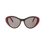 Women's Cateye Sunglasses // Violet + Brown