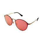Unisex Round RB3574N-001-E4 Sunglasses // Gold + Mirror Red