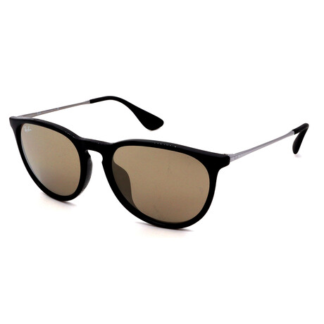 Unisex Round Erika RB4171-601-5A Sunglasses // Black + Mirror Gold