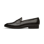 Relaxed Penny Loafer // Crocodile Black (US: 10.5)