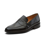 Saddle Strap Penny Loafer // Black (US: 7)