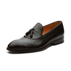 Crocodile Tassel Loafers // Black (US: 7)