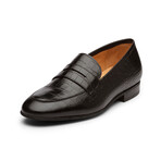 Relaxed Penny Loafer // Crocodile Black (US: 10.5)