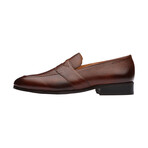 Saddle Strap Penny Loafer // Med Brown Grain (US: 7)