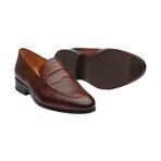 Saddle Strap Penny Loafer // Med Brown Grain (US: 7)