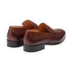 Saddle Strap Penny Loafer // Med Brown Grain (US: 7)