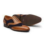 Spectator Wingtip Oxford // Tan & Navy (US: 7)