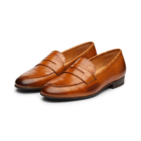 Relaxed Penny Loafer // Crocodile Tan (US: 7)