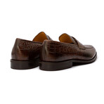 Crocodile Penny Loafer // Dark Brown (US: 11)