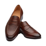 Saddle Strap Penny Loafer // Med Brown Grain (US: 7)