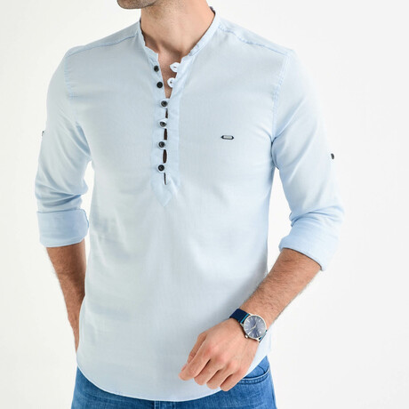 Edward Long Sleeve Shirt // Ice Blue (XL)