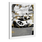 Wynwood Studio // Gold and Black Race Car (Black Frame)