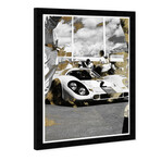 Wynwood Studio // Gold and Black Race Car (Black Frame)