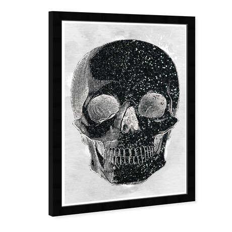 Wynwood Studio // Black Glitter Skull (Black Frame)