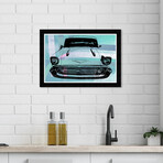 Wynwood Studio // Vintage Turquoise Car (Black Frame)