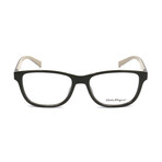 Men's SF2849 Optical Frames // Dark Green + Beige