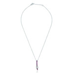 Superoro // 18K White Gold Diamond + Tourmaline Necklace // 17" // New