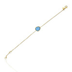 Superoro // 18K Yellow Gold Topaz Bracelet // 8" // New