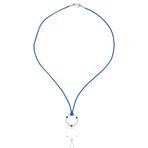 Superoro // 18K White Gold Diamond + Sapphire Necklace // 16" // New