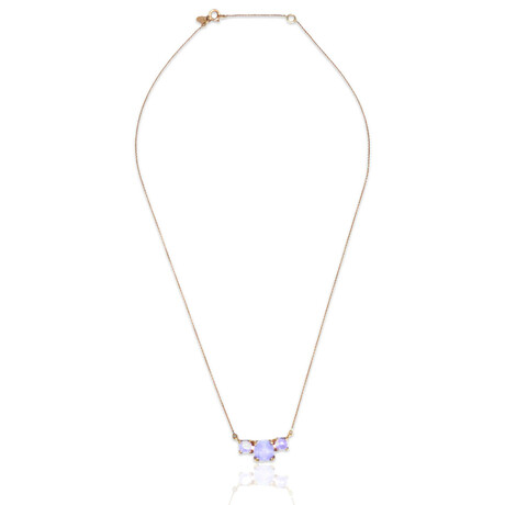 Superoro // 18K Rose Gold Amethyst Necklace // 16" // New