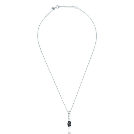 Superoro // 18K White Gold Diamond + Chalcedony Necklace // 17" // New