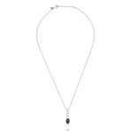 Superoro // 18K White Gold Diamond + Chalcedony Necklace // 17" // New
