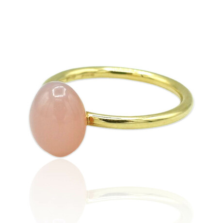 Superoro // 18K Yellow Gold Chalcedony Ring // Ring Size: 6.75 // New